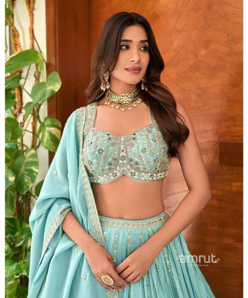 Embellished Lehenga Choli with Beautiful Dupatta For bridal