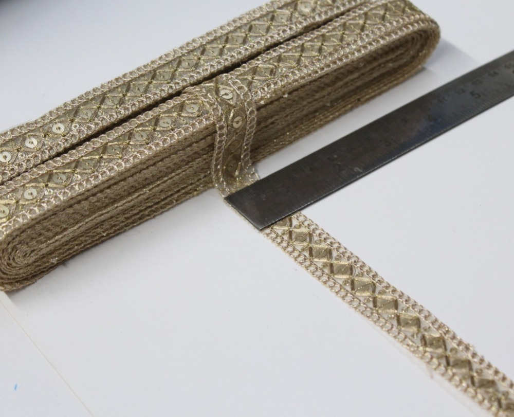 Zari Sequence Lace - Color: Golden