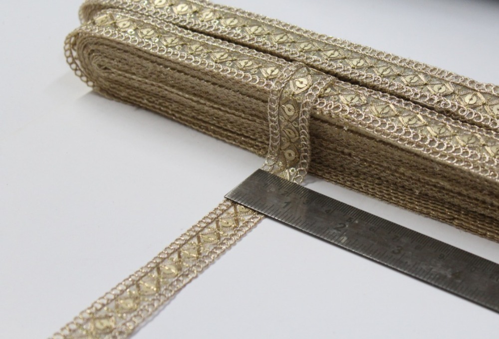 Zari Sequence Lace - Color: Golden