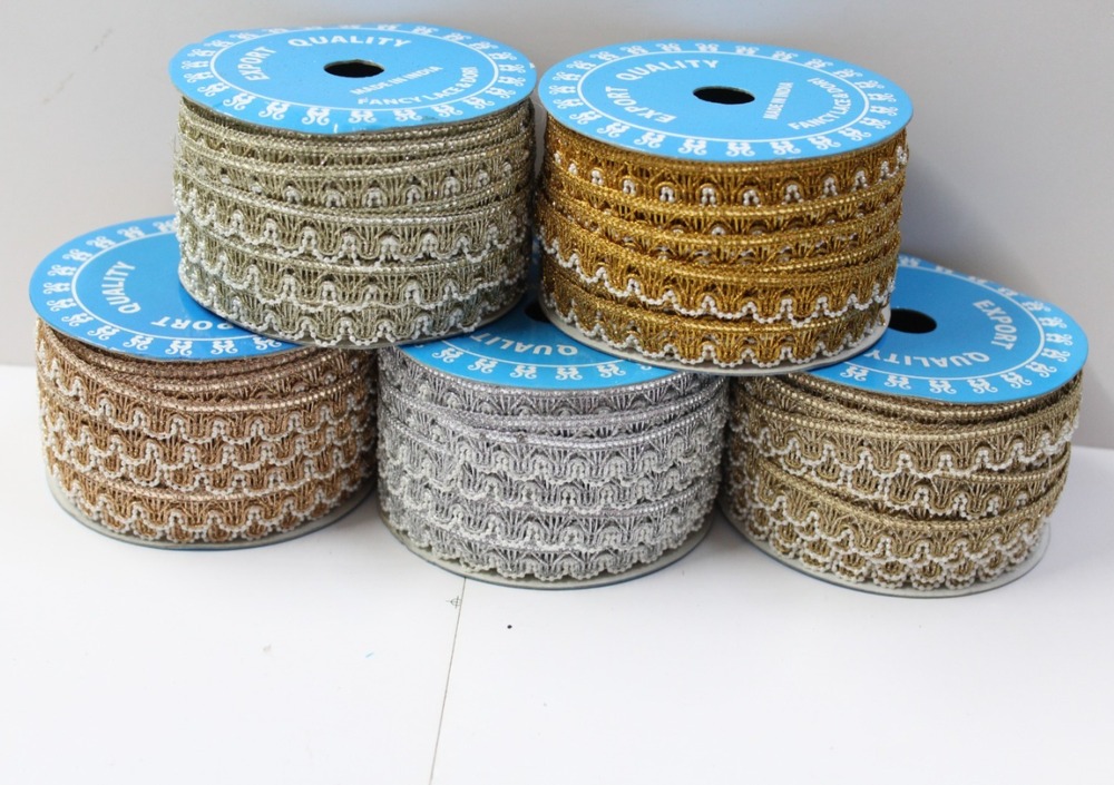 Zalar ,Fancy Border Lace - Color: Golden Shade
