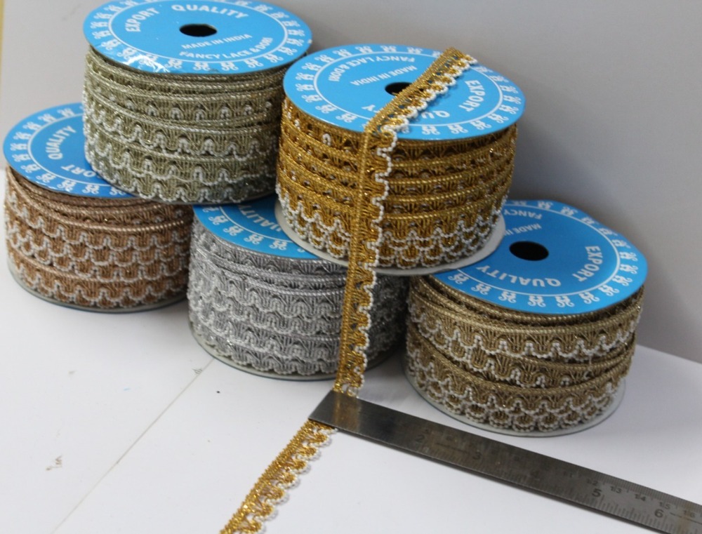 Zalar ,Fancy Border Lace - Color: Golden Shade