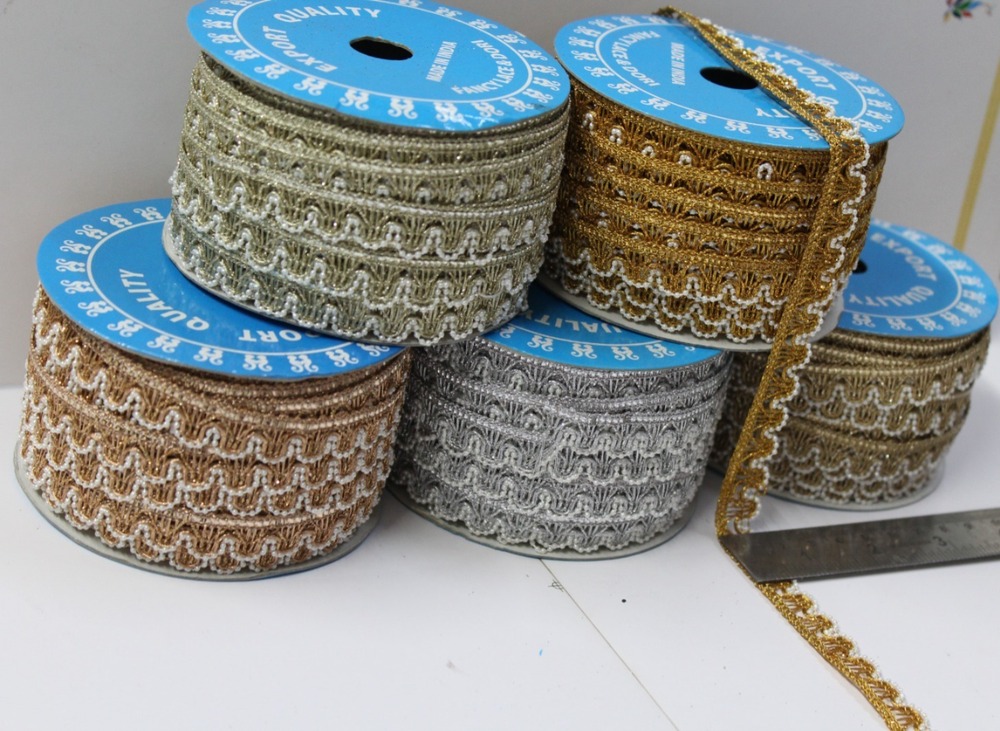 Zalar ,Fancy Border Lace - Color: Golden Shade