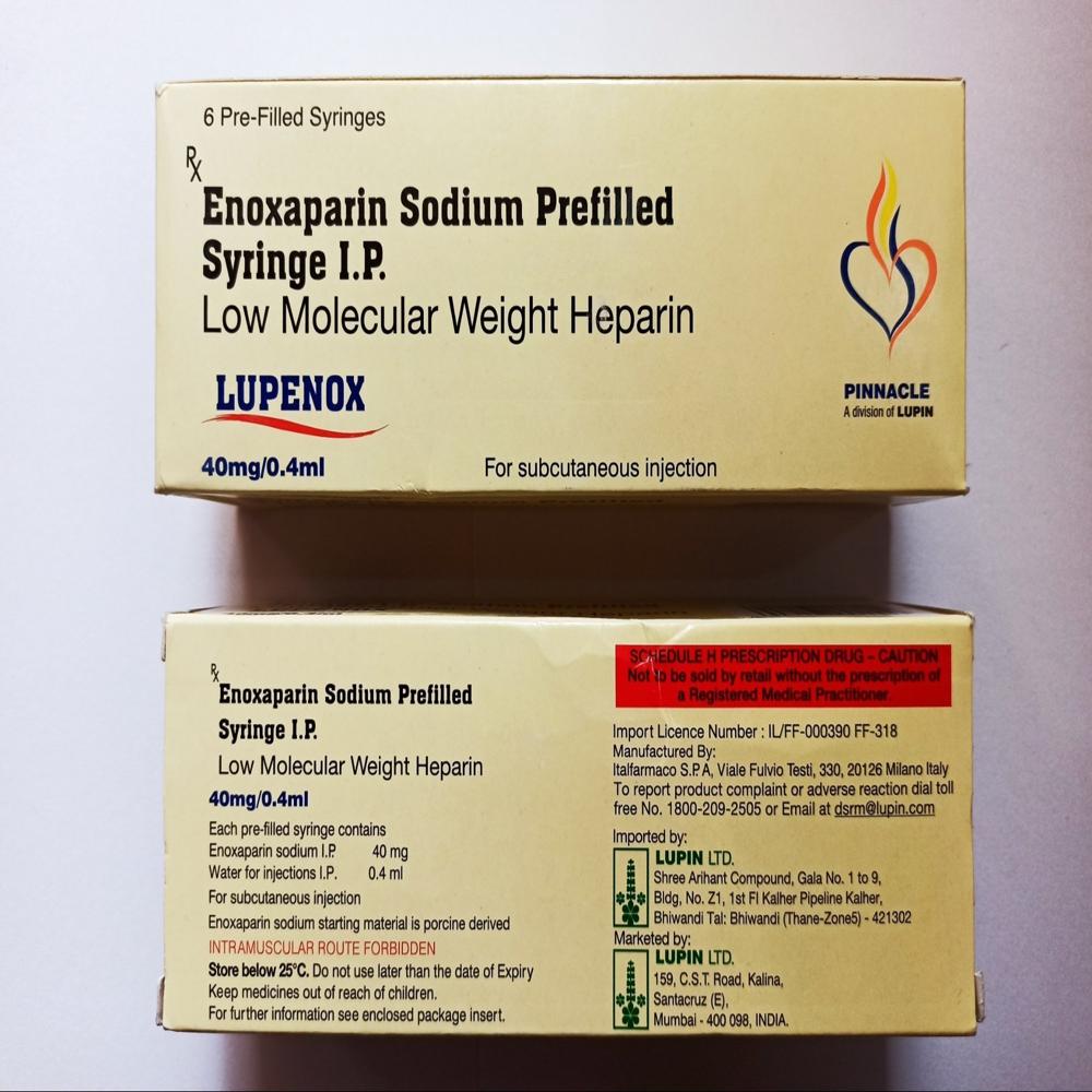 Lupenox Enoxaparin Injection 40mg - Shelf Life: 12 Months