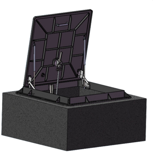 square lockable composite manhole covers