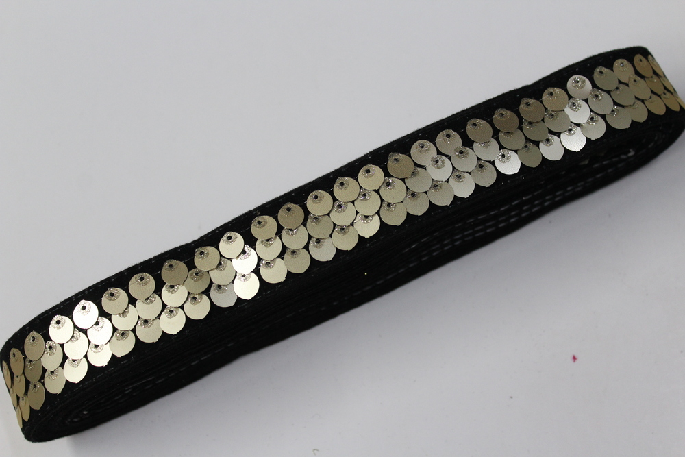 Black Sequence Lace - Decoration Material: Sequins