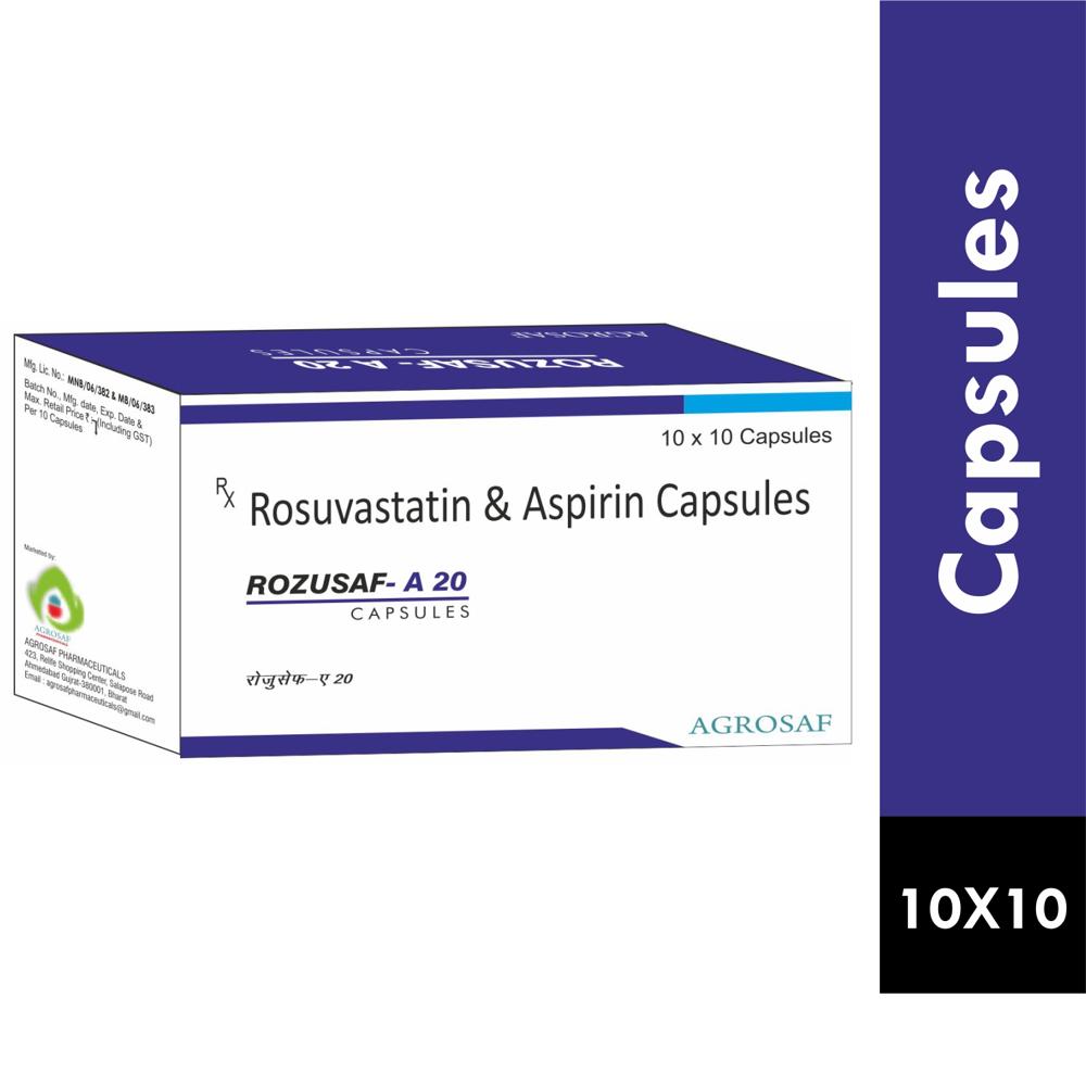 ROZUSAF A 20MG CAPSULE - Rosuvastatin 20 mg & Aspirin (as EC Pellets) 75 mg