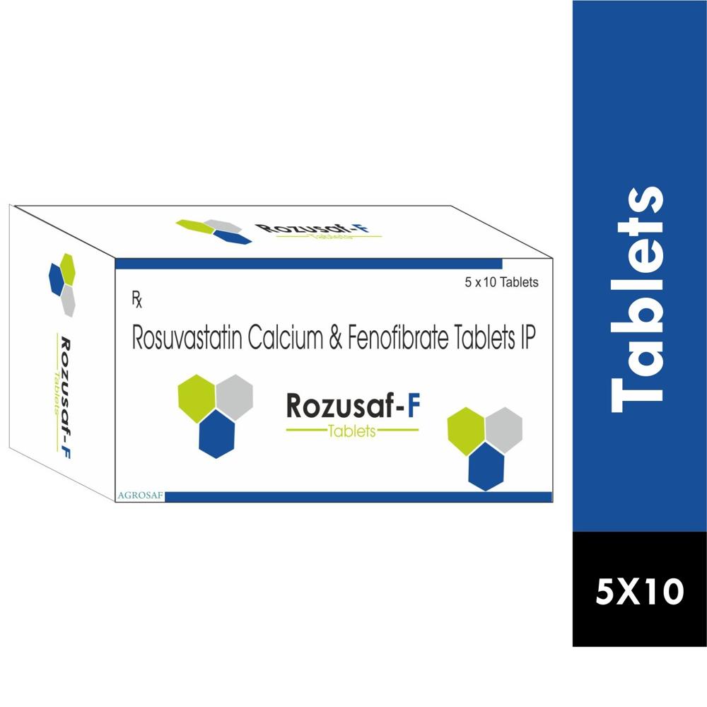 ROZUSAF F 10MG TABLET - Rosuvastatin (10mg) +Fenofibrate (160mg)