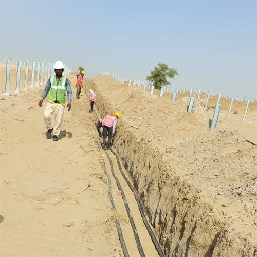 अंडरग्राउंड केबल डालने की परियोजना