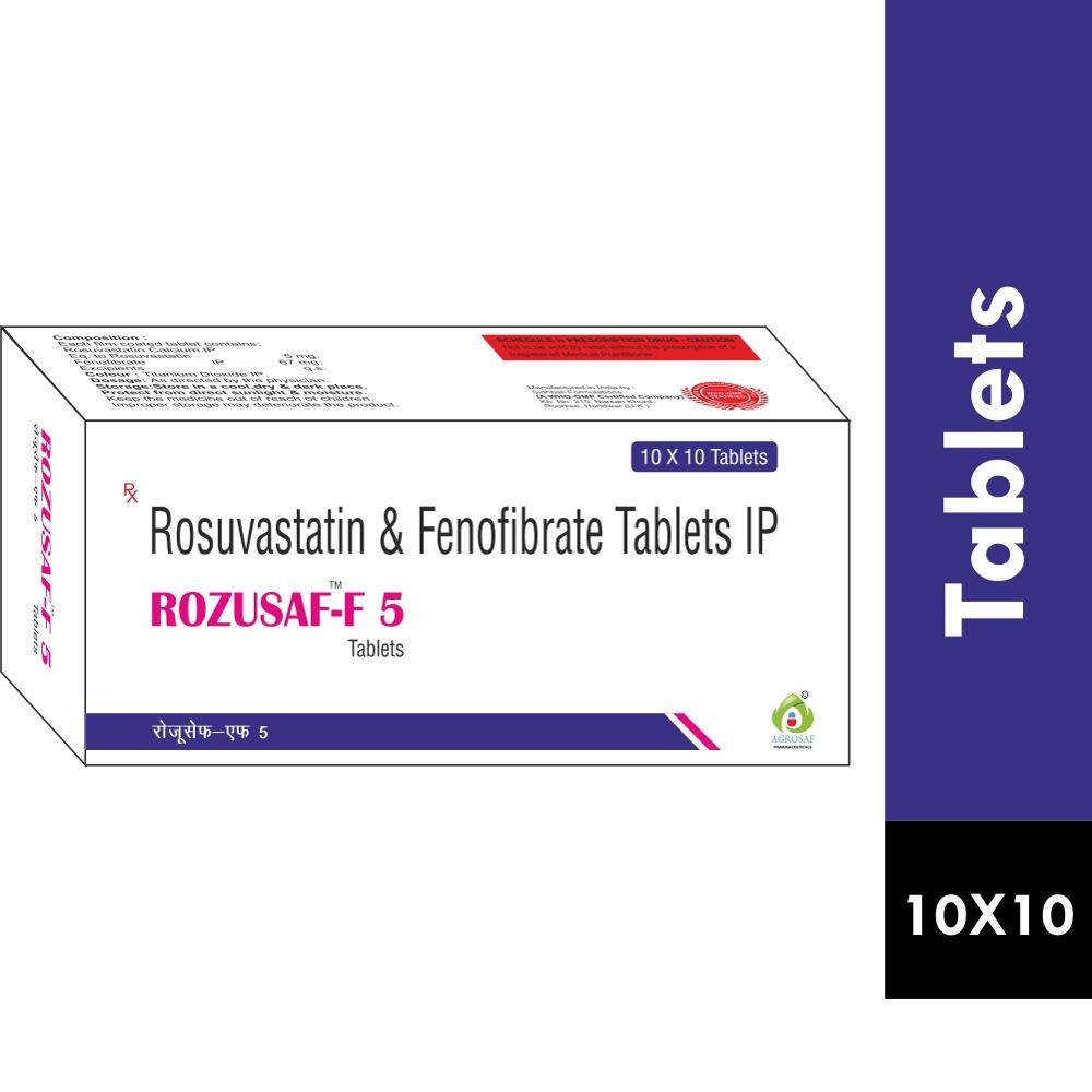 ROZUSAF F 5 TABLET - ROSUVASTATIN 5MG +FENOFIBRATE 67MG