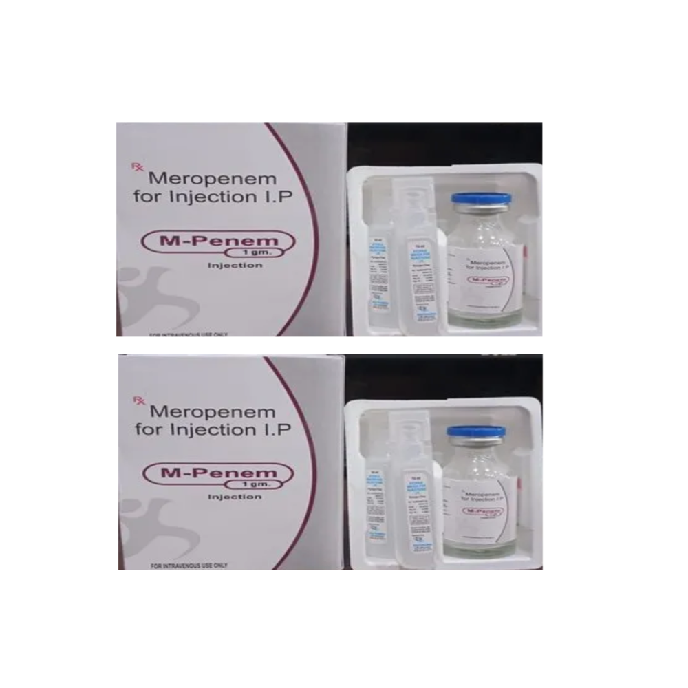 M Penem Meropenem  Injection 1000 mg