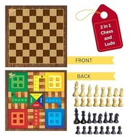 2 in 1 Ludo & Chess Board Game  big size