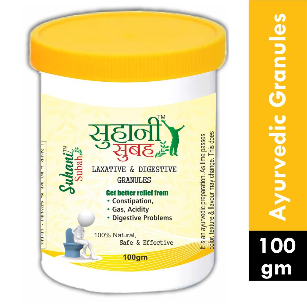 SUHANI SUBHA GRANULES - Cassia Angustifolia (senna) L.f. 51gm, Foeniculum Vulgare (saunf) Fr. 2gm, Operculina Turpethum (nisoth) Rt. 5gm