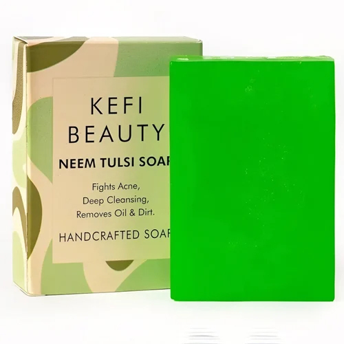 Kefi Beauty Neem Tulsi Soap - Color: Green
