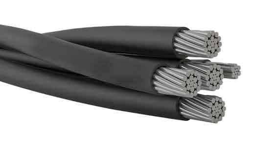 Aerial Bunched Cable (Abc) - Aluminium Conductors, Sizes 16-120 Sq.mm, Xlpe Insulation, 1+1 To 3+1+1 Core Variants, Suitable For Lt Distribution