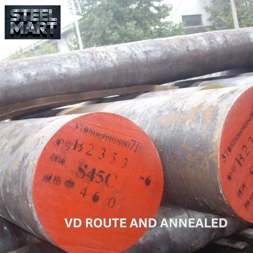 C45 VD Route And Annealed Heavy Duty Forged Round Bar