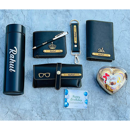 Customised Wallet With Gift Hampers 07 - Color: Black