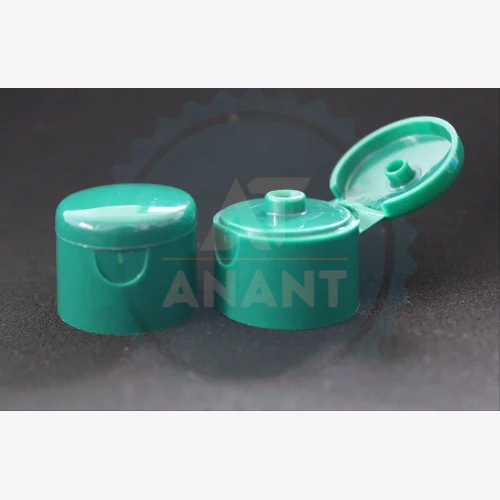 24 Mm Flip Top Plastic Bottle Caps - Color: Green