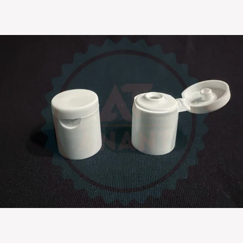 20 Mm Long Flip Top Caps - Color: White