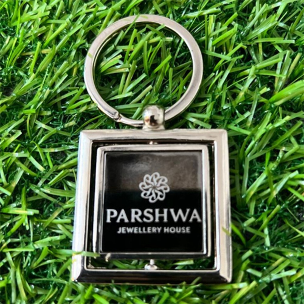 Rotating Square Keychain - Color: Black