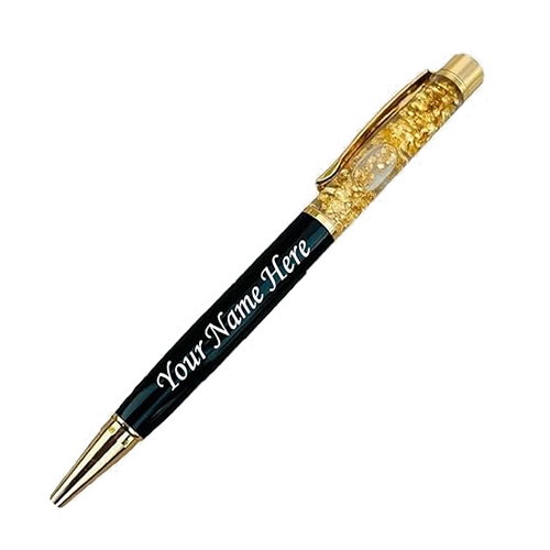 A7 Gold Flake Pen - Color: Black