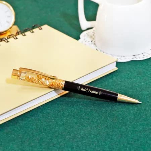 A7 Gold Flake Pen - Color: Black
