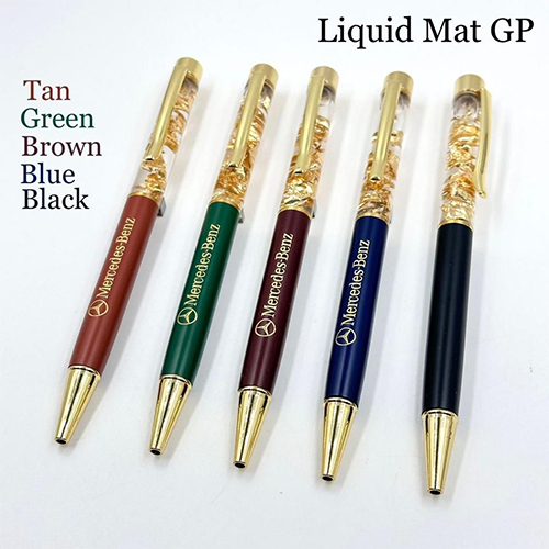 A34 Customized Classic Gold Flake Pen With Name Engraved - Color: Multicolour