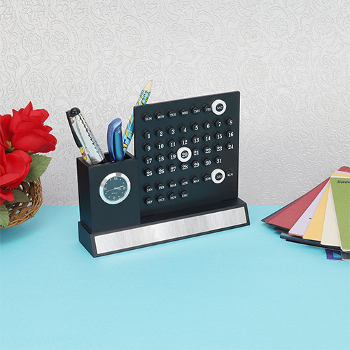 501 Table Calendar Corporate Desk Organizer - Color: Black