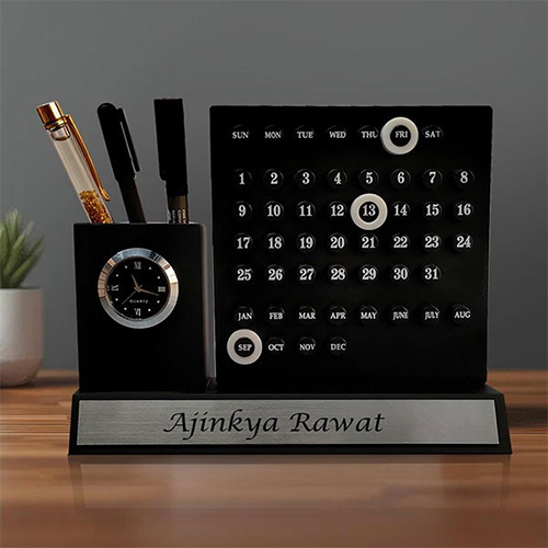 501 Table Calendar Corporate Desk Organizer - Color: Black