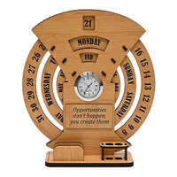 Lifetime Wooden Calender With Clock