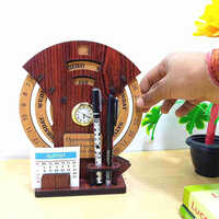 Lifetime Wooden Calender With Clock
