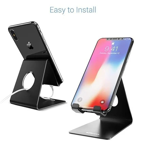Customize Metal Mobile Stand - Color: Black