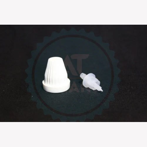 18Mm Glass Bottle Homeopathic Cap And Plug - Color: White