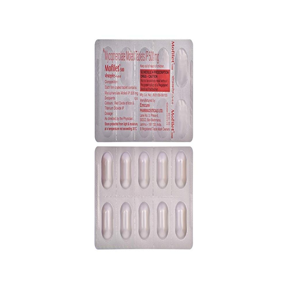 Mofilet Mycophenolate mofetil Tablet 500 mg 