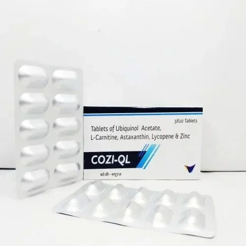 Cozi QL Ubiquinol Acetate L Carnitine Astaxanthin Lycopene & Zinc Tablets
