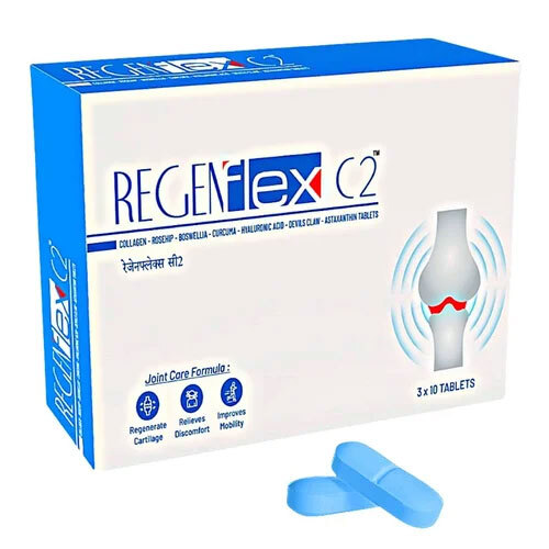 Regen Flex C2 Rosehip Extract Hyaluronic Acid And Curcuma Tablets