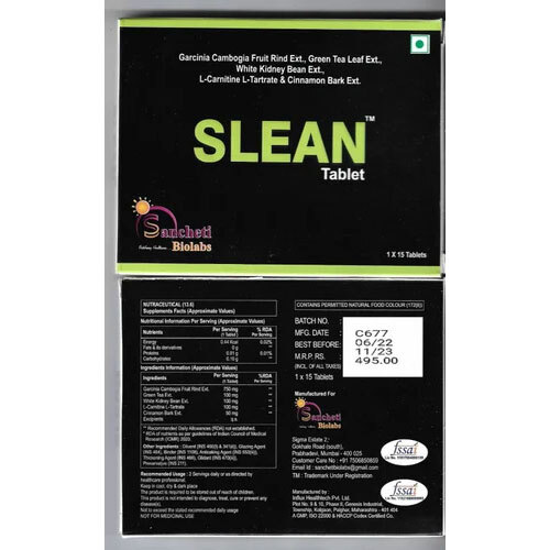 Garcinia Cambogia Fruit Rind Green Tea Leaf White Kidney Bean L Carnitine L Tartrate Tablet