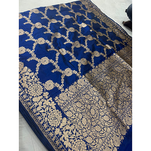 Banarasi Pure Katan Fancy Jangla Jal Designer Floor Cutwork Weaving Silk Saree - Color: Different Available