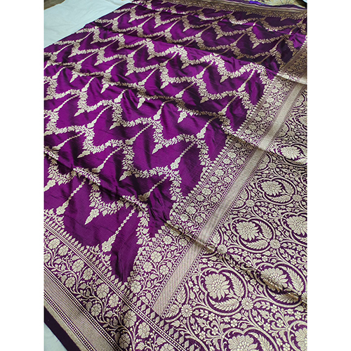 Beautiful Banarasi Pure Katan Fancy Scollop Design Handloom Cutwork Weaving Silk Saree - Color: Different Available