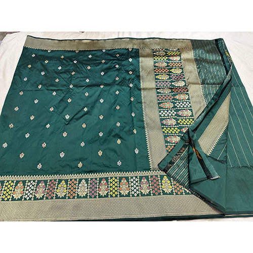 Beautiful Banarasi Pure Katan Meenakari Handloom Kadwa Weaving Silk Saree - Color: Different Available