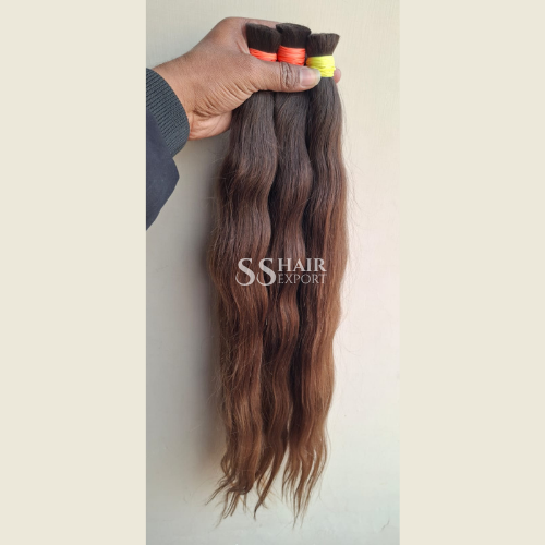 Wavy Bulk Human Hair Extensions Braids Indian Natural Weaving Raw Virgin