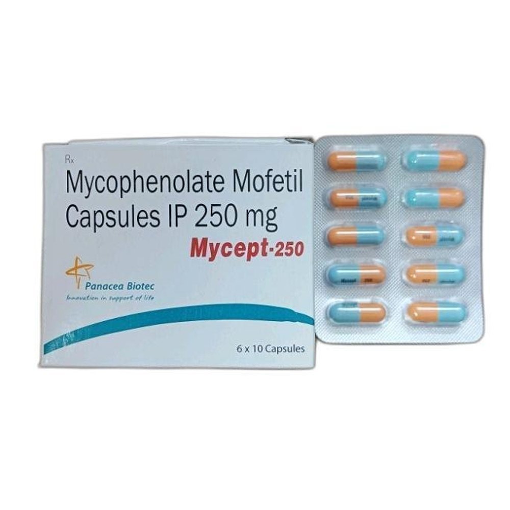 Mycept Mycophenolate mofetil  Capsule 250 mg 