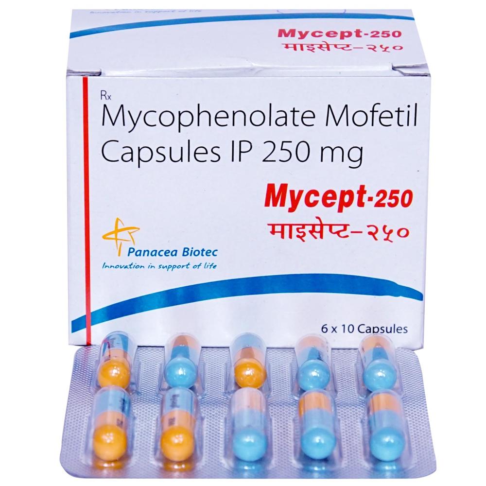 Mycept Mycophenolate mofetil  Capsule 250 mg 