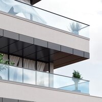 Lightweight Aluminium Glass Railing - Rust-free Aluminium, Tempered Glass Options Available, Various Finish Choices Including Powder-coated & Tinted Glass