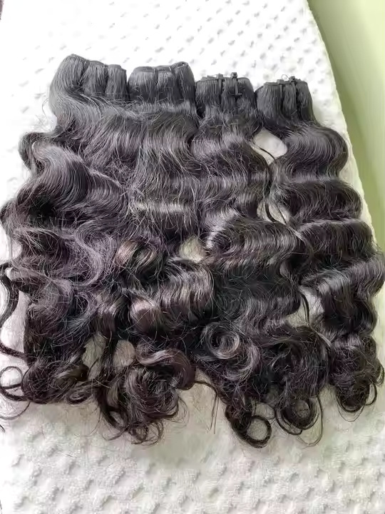 Authentic 100% Raw Indian Unprocessed Human Hair Extensions Lose Curly Bundle