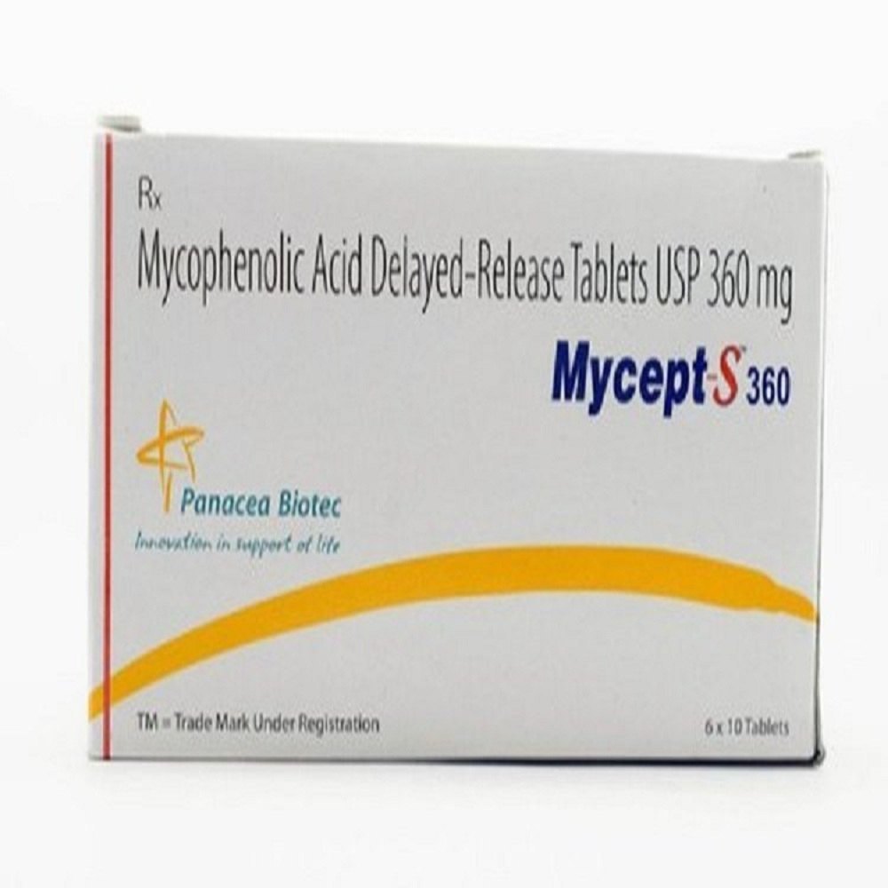 Mycept -S Mycophenolate Sodium Tablet 360 Mg - Drug Type: General Medicines