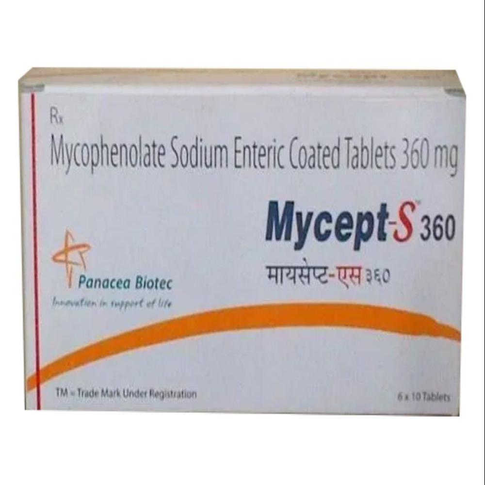 Mycept -S Mycophenolate Sodium Tablet 360 Mg - Drug Type: General Medicines
