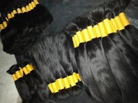 Natural Black Indian Virgin Hair Double Drawn Human Hair Extension