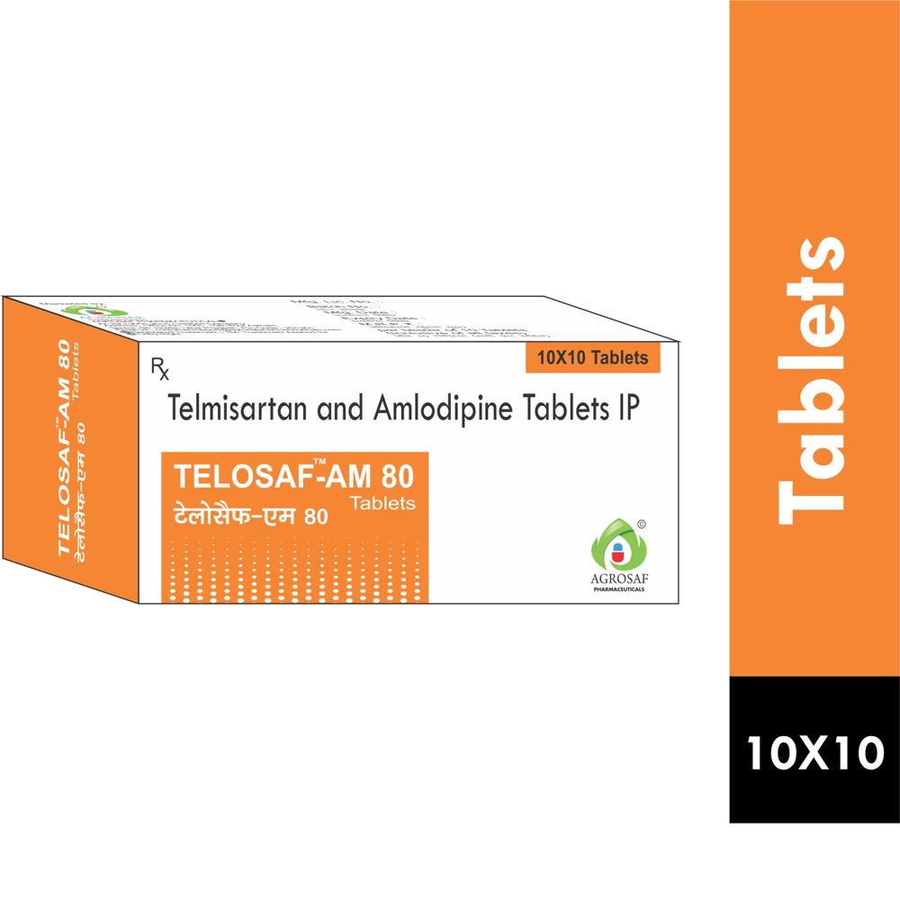 TELOSAF AM 80 TABLET - Telmisartan (80mg) + Amlodipine (5mg)