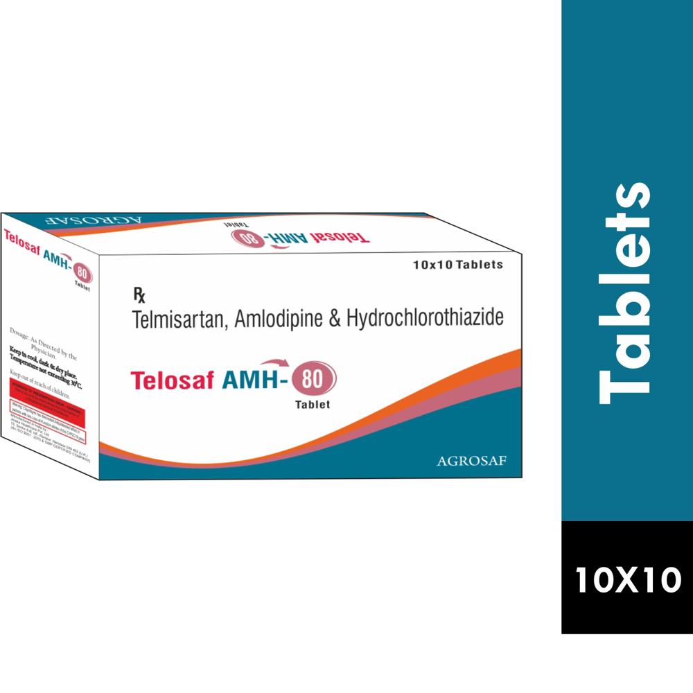 TELOSAF AMH 80 TABLET - TELMISARTAN,HYDROCHLOTHIAZIDE & AMLODIPINE