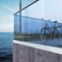 Glass Panels For Aluminium Railings - Stainless Steel Ss304/ss316, Various Finishes: Matt, Glossy, Powder Coating, Pvd, Wooden, Anodised | Modular Design For Home, Villas, Airports, Malls, Apartments